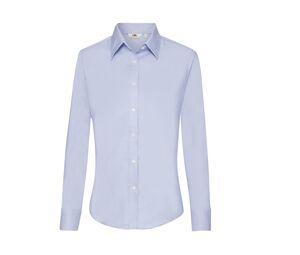 Fruit of the Loom SC401 - LADIES LONG SLEEVE OXFORD SHIRT Blue Oxford