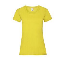 Fruit of the Loom SC600 - Lady-Fit Baumwoll Damen T-Shirt Yellow