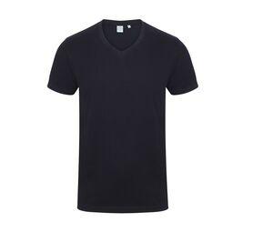 Skinnifit SF122 - Herren Stretch Cotton V-Ausschnitt T-Shirt Navy