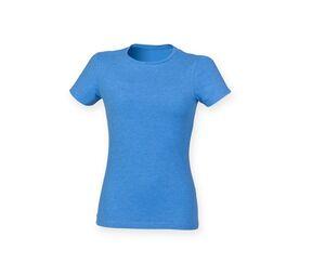 Skinnifit SK121 - "Feel Good" Damen T-Shirt Heather Blue