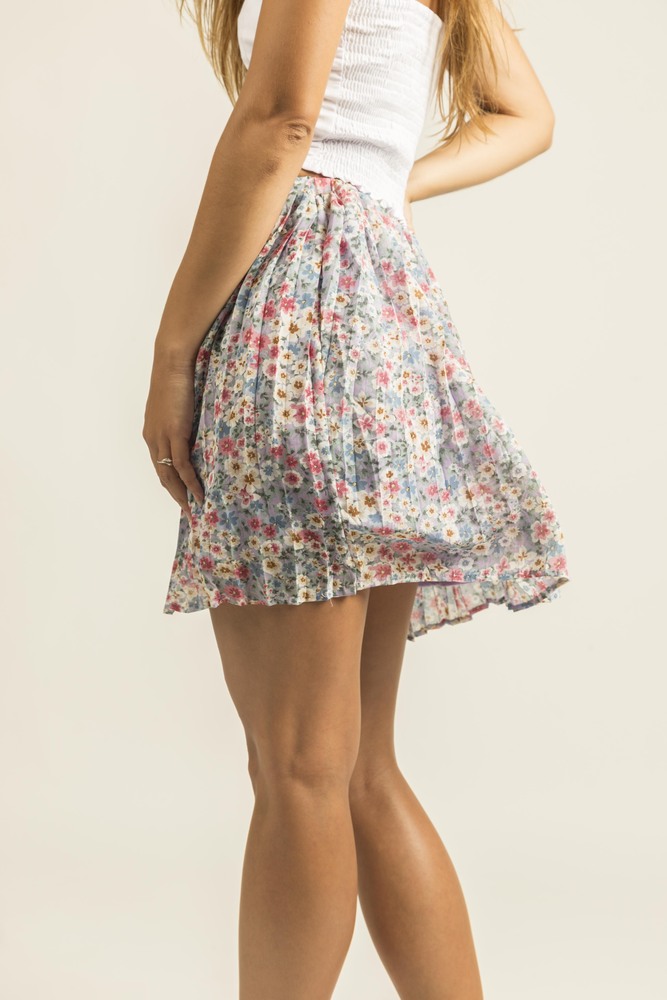 ELENZA 1SK5 - Floral pleated skirt
