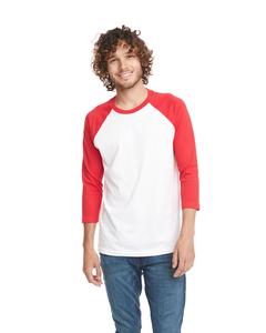 Next Level 6251 - Unisex CVC 3/4 Sleeve Raglan Baseball T-Shirt Red/White