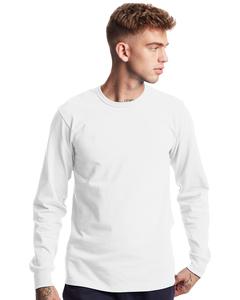 Champion T453 - Unisex Heritage Long-Sleeve T-Shirt Blanc