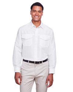 Harriton M580L - Men's Key West Long-Sleeve Performance Staff Shirt White
