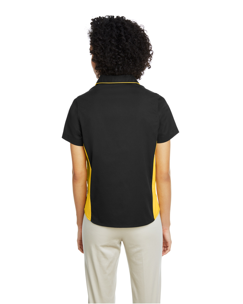 Harriton M586W - Ladies Flash IL Colorblock Short Sleeve Shirt