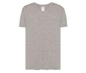JHK JK401 - T-Shirt mit V-Ausschnitt 160 Grey melange