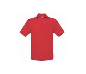 B&C BC415 - Men's polo shirt with pocket Red