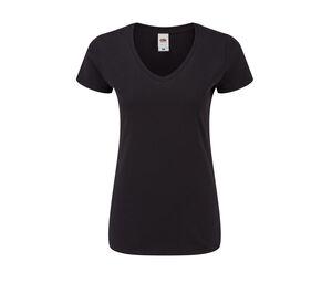 Fruit of the Loom SC155 - Women's v-neck t-shirt Black