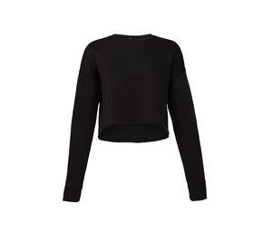 Bella + Canvas BE7503 - Women's short round neck sweatshirt Black
