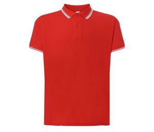 JHK JK205 - Contrast men's polo shirt Red / White