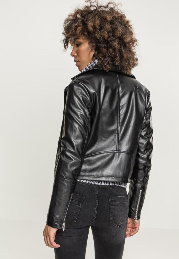 Urban Classics TB2371C - Ladies Faux Leather Biker Jacket