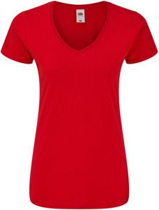 Fruit Of The Loom F61444 - Iconic 150 V-Neck T-Shirt Ladies Red