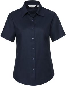 Russell Collection R933F - Ladies Oxford Short Sleeve Shirt 135gm Bright Navy