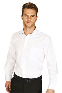 Absolute Apparel AA301 - Shirt Classic Poplin Long Sleeve White