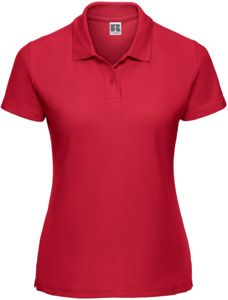 Russell R539F - Classic PolyCotton Ladies Polo 215gm Classic Red