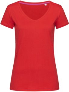 Stedman ST9130 - Megan V-Neck Ladies T-Shirt Crimson Red