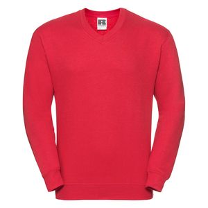 Russell R272M - V-Neck Sweatshirt Adult Bright Red