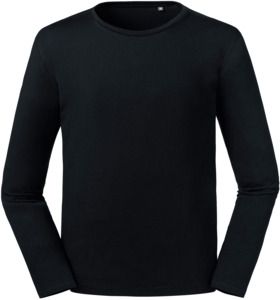 Russell Pure Organic R100M - Pure Organic Long Sleeve T-Shirt Black
