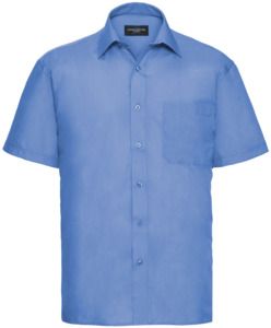 Russell Collection R935M - Mens Poplin Shirts Short Sleeve 110gm Corporate Blue