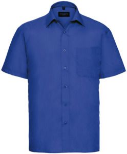 Russell Collection R935M - Mens Poplin Shirts Short Sleeve 110gm Bright Royal