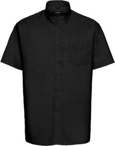 Russell Collection R933M - Mens Oxford Shirt Short Sleeve 135gm Black