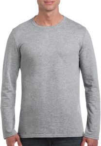 Gildan G64400 - Long Sleeve Softstyle Ringspun Cotton T-Shirt Mens Sport Grey