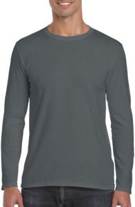 Gildan G64400 - Long Sleeve Softstyle Ringspun Cotton T-Shirt Mens Charcoal