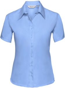 Russell Collection R957F - Ultimate Non Iron Short Sleeve Shirt Ladies Bright Sky