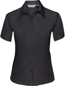Russell Collection R957F - Ultimate Non Iron Short Sleeve Shirt Ladies Black