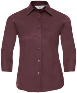 Russell Collection R946F - Easy Care Fitted 3/4 Sleeve Shirt Ladies Port