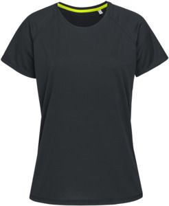 Stedman ST8500 - Sports Raglan Mesh Ladies T-Shirt Black Opal