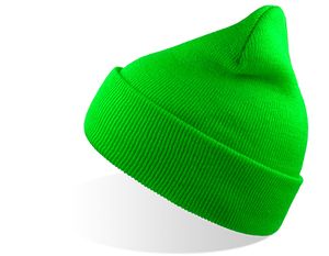 Atlantis ACWIND - Wind Beanie With Turn Up Double Skin Safety Green