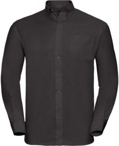 Russell Collection R932M - Mens Oxford Shirt Long Sleeve 135gm Black