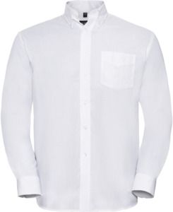 Russell Collection R932M - Mens Oxford Shirt Long Sleeve 135gm White