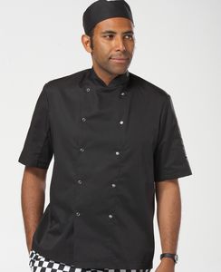 Dennys DD08S - Chef Short Sleeve Jacket Black