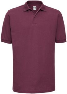 Russell R599M - Hardwearing Polycotton Polo Mens Burgundy