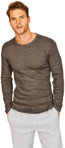 Absolute Apparel AA502 - Thermal Long Sleeve T Charcoal