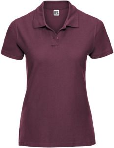 Russell R577F - Ultimate Cotton Polo Ladies Burgundy