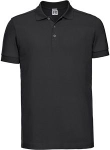 Russell R566M - Stretch Polo Mens Black