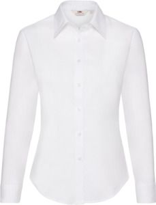 Fruit Of The Loom F65002 - Ladies Long Sleeve Oxford Shirt White