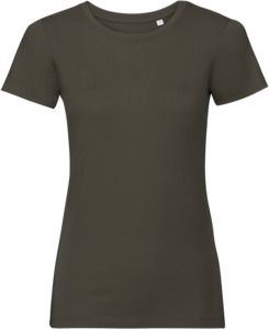 Russell Pure Organic R108F - Pure Organic T-Shirt Ladies Dark Olive