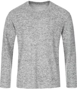 Stedman ST9080 - Knit Sweater Crew Neck Mens Light Grey Melange