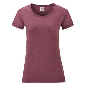 Fruit Of The Loom F61372 - LadyFit Valueweight T-Shirt Heather Burgundy