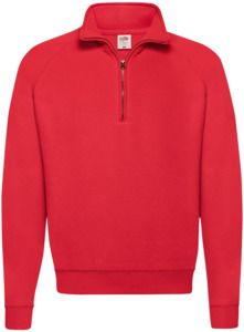 Fruit Of The Loom F62114 - Classic Zip Neck Sweat Red
