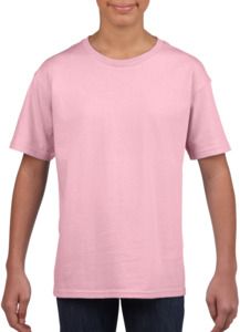 Gildan G64000B - Softstyle Ringspun Cotton T-Shirt Kids Light Pink