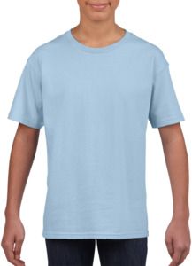 Gildan G64000B - Softstyle Ringspun Cotton T-Shirt Kids Light Blue