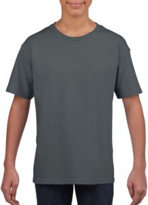 Gildan G64000B - Softstyle Ringspun Cotton T-Shirt Kids Charcoal