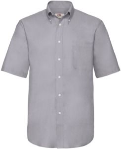 Fruit Of The Loom F65112 - Mens Short Sleeve Oxford Shirt Oxford Grey