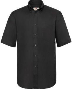 Fruit Of The Loom F65112 - Mens Short Sleeve Oxford Shirt Black