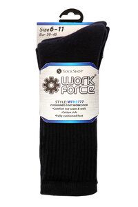 Work Force WFH3777 - Cotton Rich 2 Pair Sock Black
